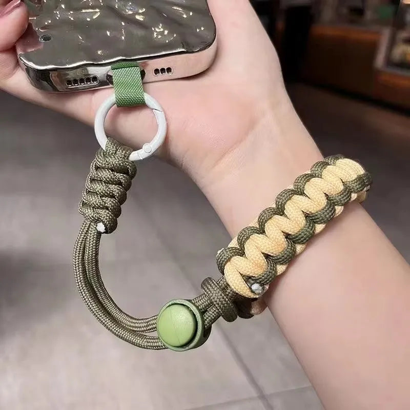 Adjustable Phone Lanyard Wrist Strap - Handwoven Universal Anti-Drop Rope for Outdoor Sports and Daily Use