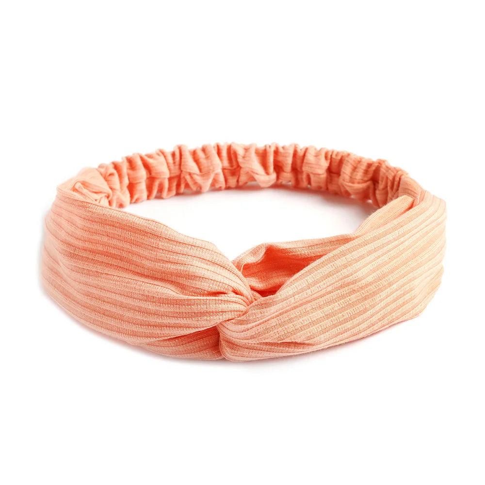 Women Cross Top Knot Headband – Elastic Soft Solid Color Hair Bands, Twisted Knotted Headwrap, Hair Accessories for Girls