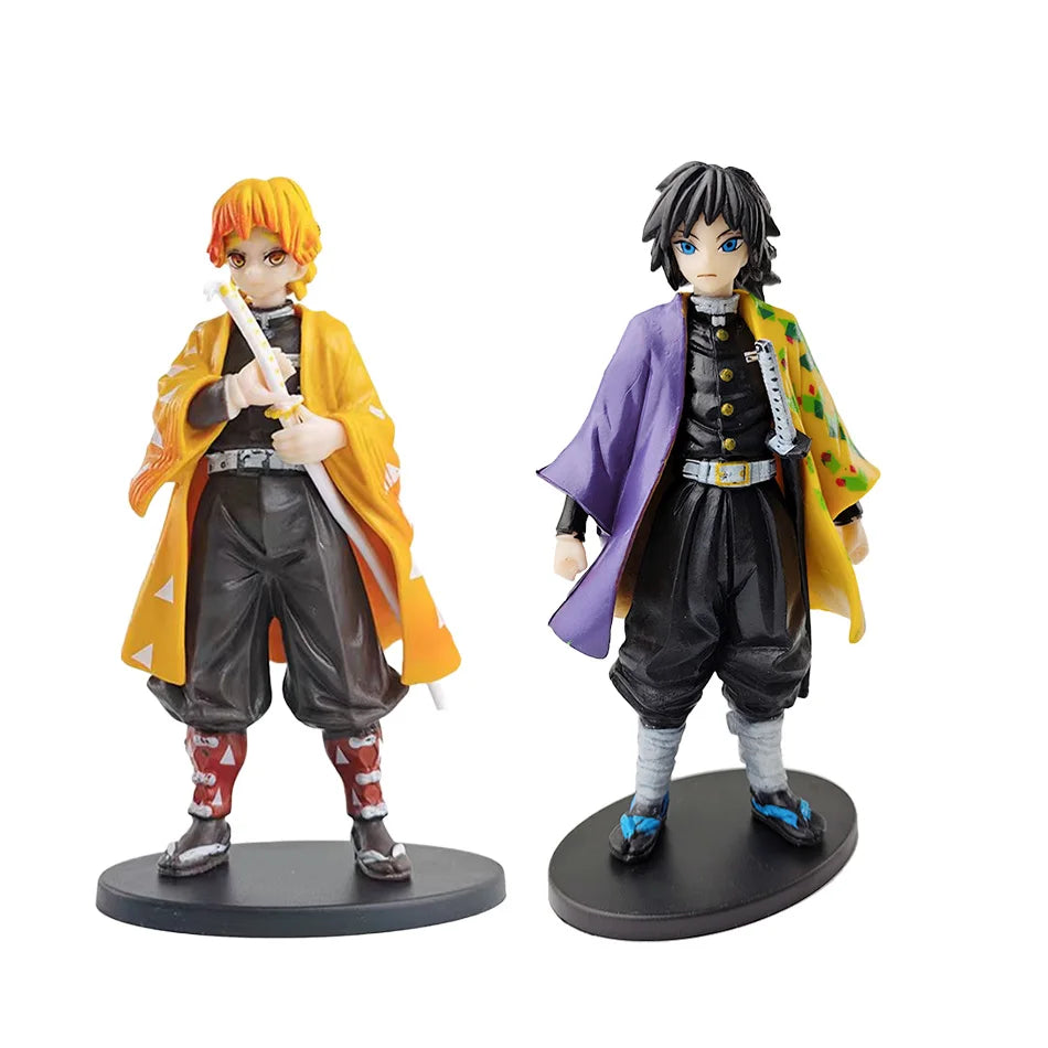 Demon Slayer Kimetsu No Yaiba Action Figures – Tanjirou, Zenitsu & Nezuko PVC Model Toys