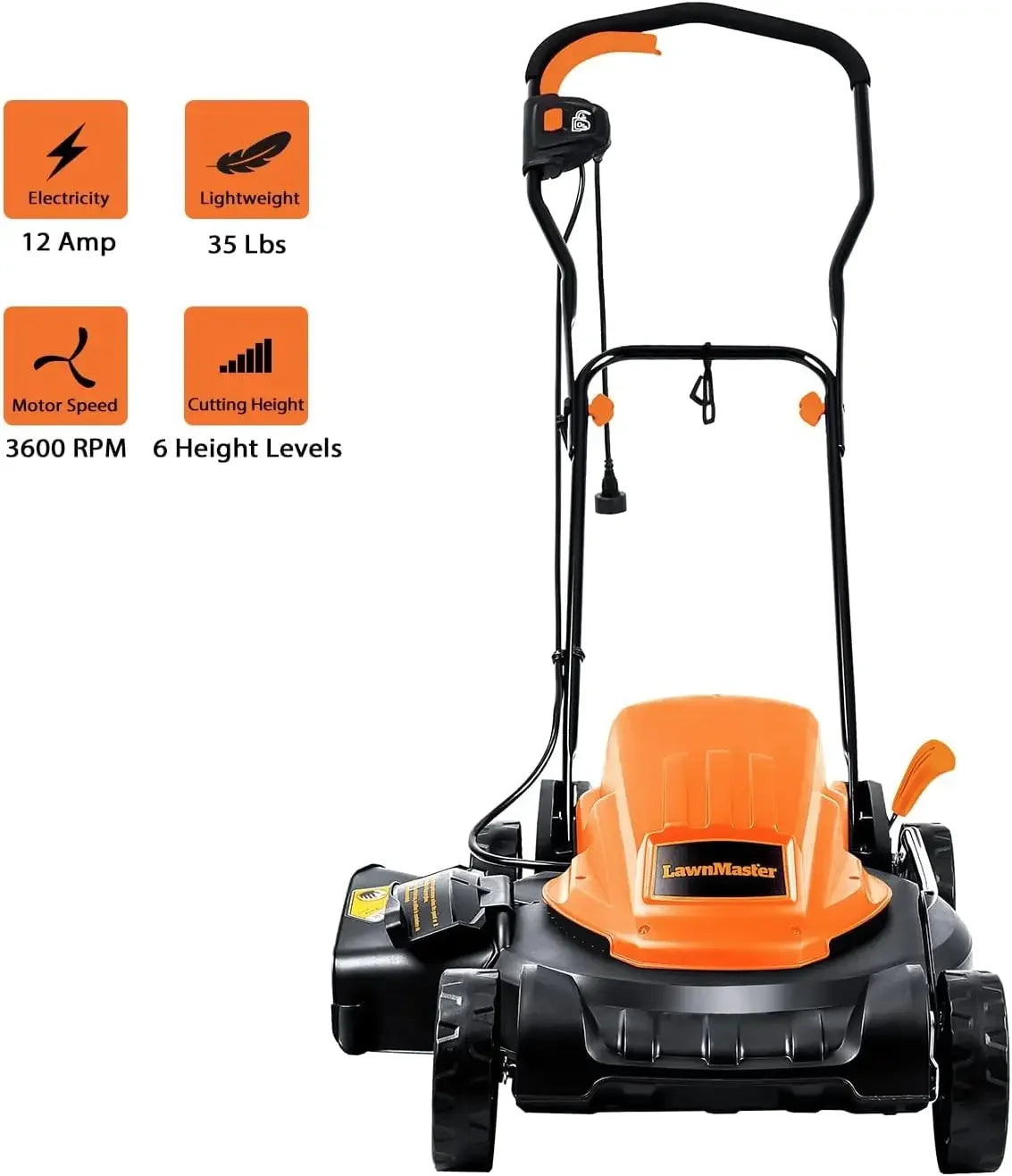 ME1218X Electric Lawn Mower — 12AMP, 19-Inch Cutting Deck