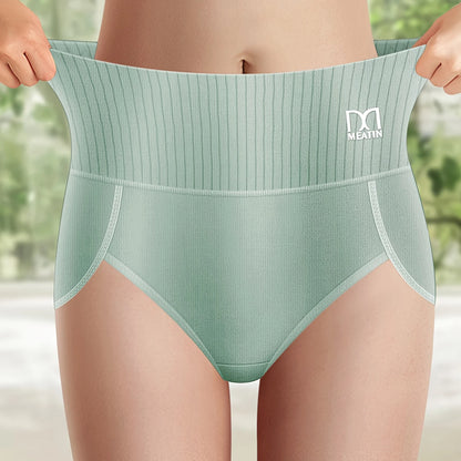 4Pc High-Waisted Tummy Control Panties - Comfortable Breathable Cotton Hip-Lifting Shapewear