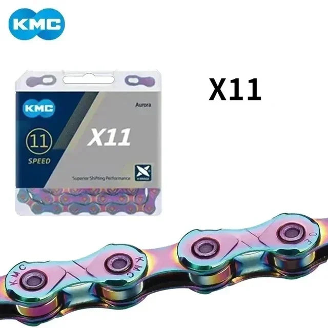 KMC X8 X9 X10 X11 X12 Bicycle Chain – 8v, 9v, 10v, 11v, 12v, 118L/126L, Road/MTB Chain with Quick-Link for SHIMANO SRAM Crankset