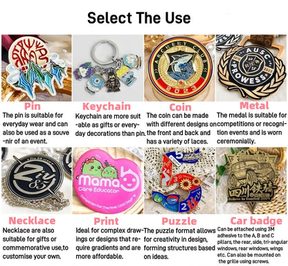 Custom Enamel Pins – Personalized Luxury Metal Logo Lapel Badge for Clothes & Anniversary Gifts