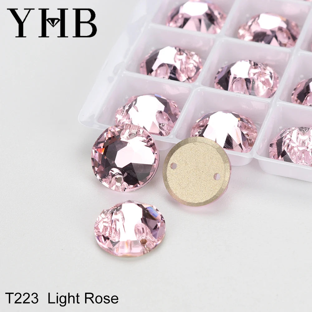 YHB XIRIUS AB Moonlight Glass Crystal — Flatback Sew-On Rhinestones for Garments, Clothes & Bags