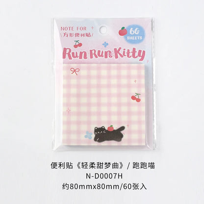 60PCS Kawaii Message Memo Paper Set - DIY Scrapbook Background Sheets for School, Office & Handmade Crafts
