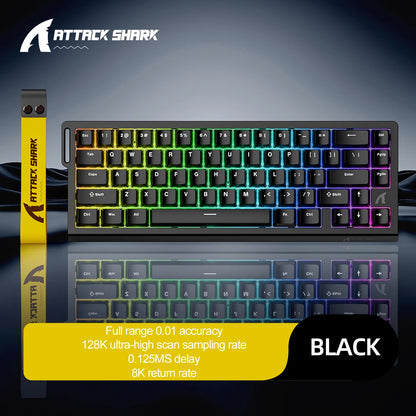 ATTACK SHARK X68HE Magnetic Gaming Keyboard - X68 Pro Rapid Trigger 8000Hz Mechanical Keyboard