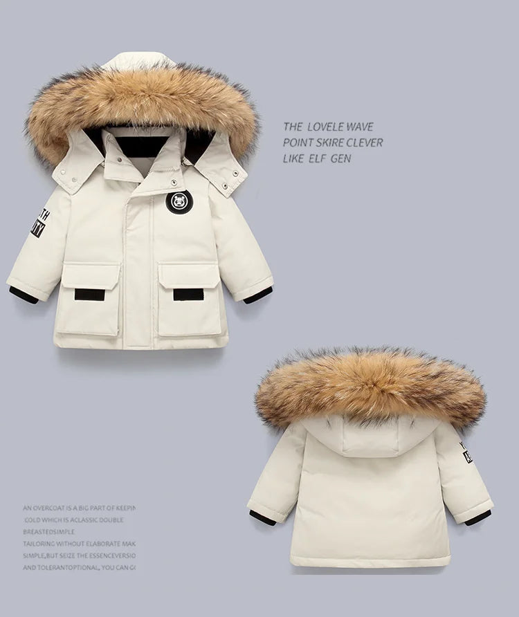 Children’s Winter Clothing Set – Baby Down Jacket Parka & Thick Snowsuit for Boys and Girls