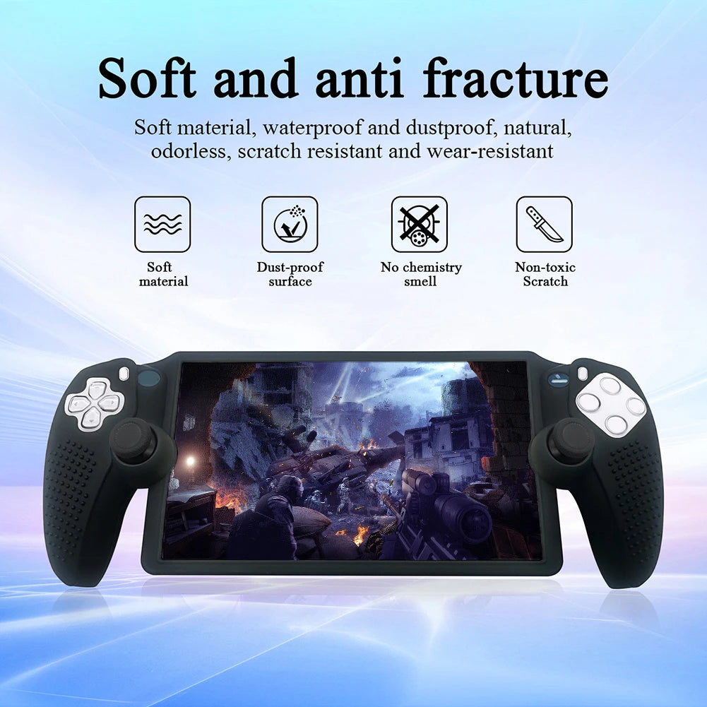 Silicone Protective Case for PS5 Portal — Non-Slip Soft Cover Sleeve for Handheld Game Console