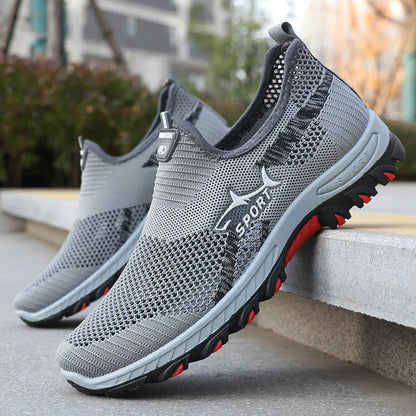 Men’s Summer Breathable Mesh Sneakers – Lightweight Casual Sports Shoes for Comfort Walking, Free Shipping Footwear