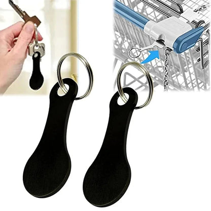 Shopping Cart Token Keychain – Portable Stainless Steel Key Ring for Daily Use Accessories