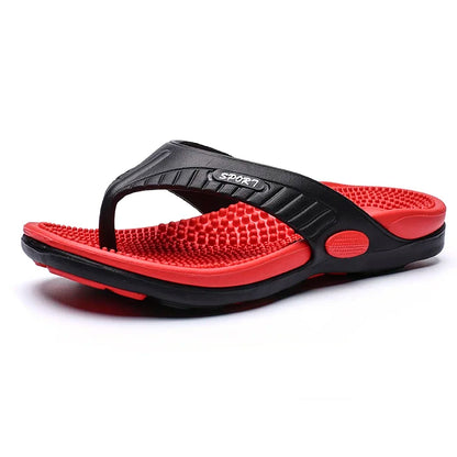 Men’s Massage Flip Flops, Breathable Summer Beach Sandals, Luxury Non-Slip Slippers Plus Size Up to 46 Comfort Footwear