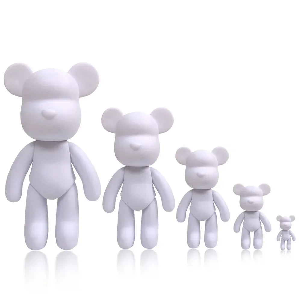 DIY Fluid Bear Sculpture – Handmade Bearbrick Doll Ornament, Graffiti Art Toy & Home Decoration Gift for Parents and Kids