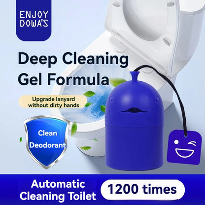 Automatic Toilet Cleaner Gel – Portable Whale-Shaped Slow-Release Toilet Bowl Cleaning Gel, 150g Bottle