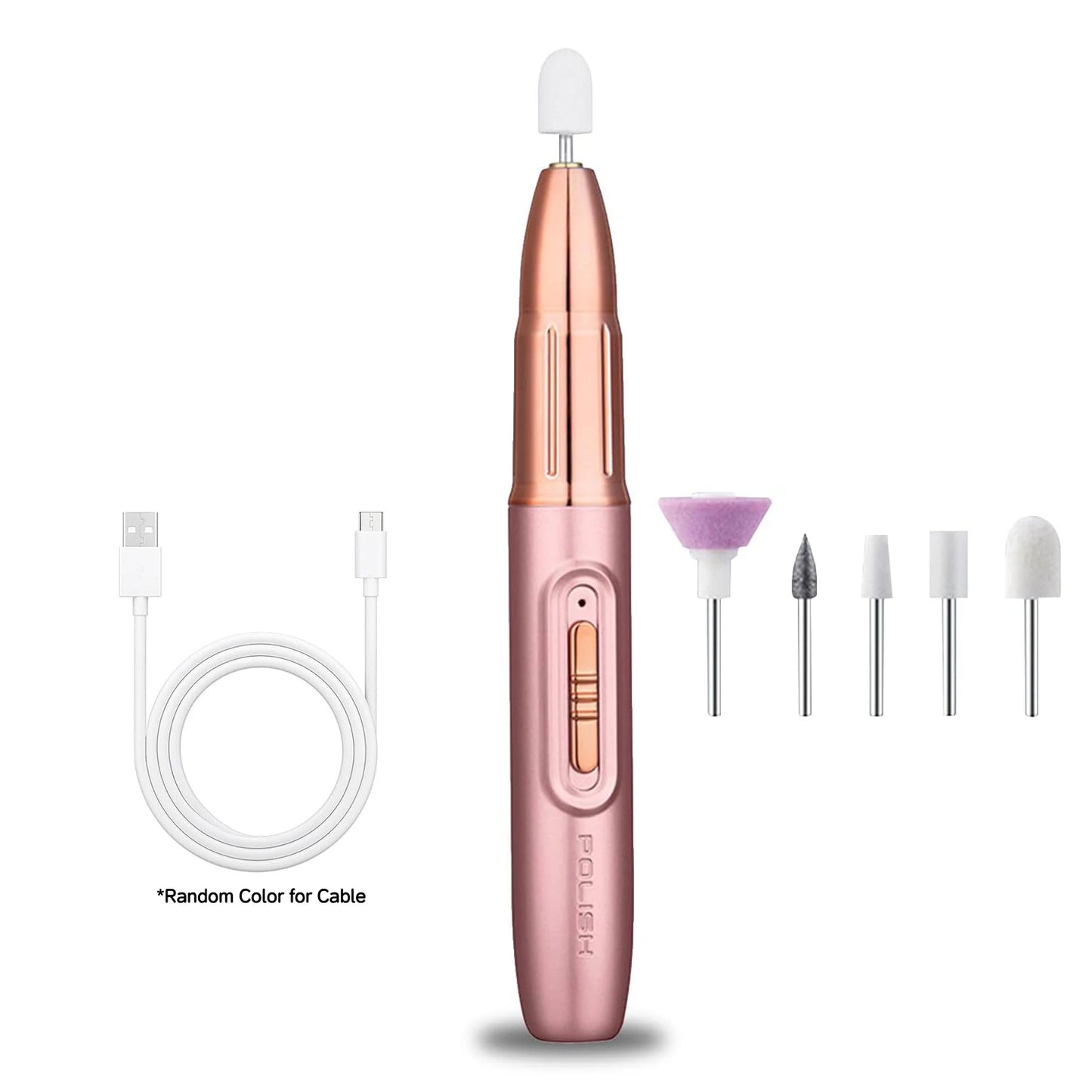 WEGOTTA Rechargeable Electric Nail File – Portable Nail Drill for Beginners, Home Manicure Tool