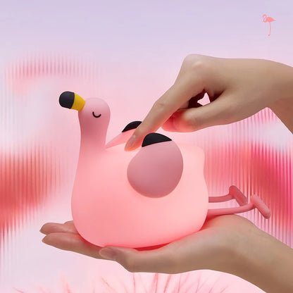 LED Silicone Rabbit Night Light – Touch Sensor Cute Animal Lamp, Bedroom & Kids Table Lamp, Home Decor Gift for Baby and Child