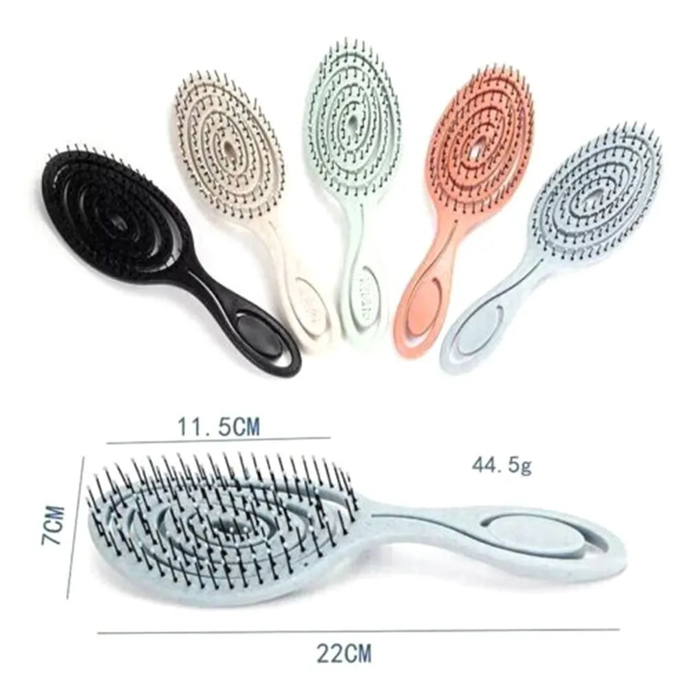 New Elastic Massage Comb - Wet and Dry Hairdressing Hair Brush with Soft Pins, Hollow Out Design, Anti-static - Salon Styling Tool for Stylish Hair