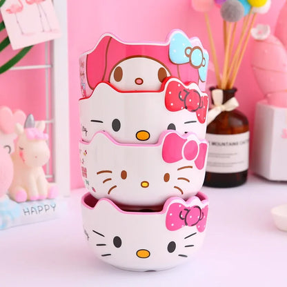 Sanrio Hello Kitty Cartoon Soup Bowl – Cute Anti-Drop Kitchen Tableware, Creative Instant Noodle Bowl Accessory