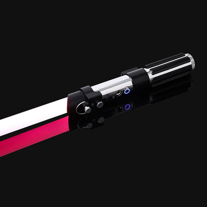 Luke RGB Metal Lightsaber Sword - Colorful Flashing LED Kpop Lightstick for Rave Parties and Cosplay