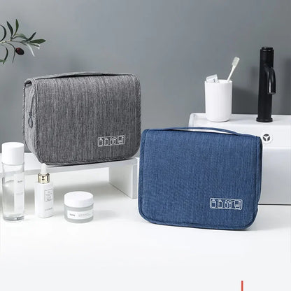 Oxford Fabric Business Portable Storage Bag - Waterproof Hanging Toiletries Organizer for Men and Women - Travel Cosmetic Wash Pouch