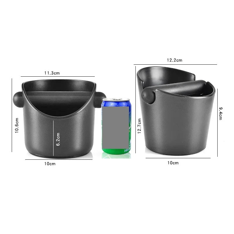 Shock-Absorbent Coffee Knock Box – Anti-Slip Espresso Grind Dump Bin for Barista Coffee Waste