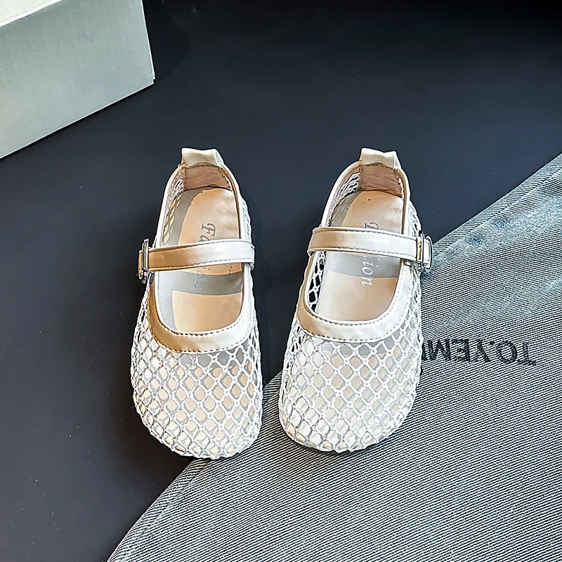 2025 Kids’ Summer Flats – Breathable Princess Shoes for Girls, Soft-Soled, Simple Fashion & Versatile Casual Wear