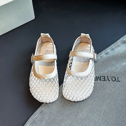 2025 Kids’ Summer Flats – Breathable Princess Shoes for Girls, Soft-Soled, Simple Fashion & Versatile Casual Wear