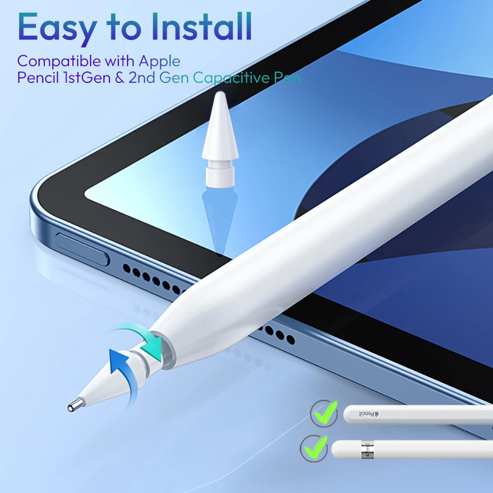 Replacement Tips for Apple Pencil 1st/2nd Gen – Upgraded Durable Nibs for iPad Pro Pencil