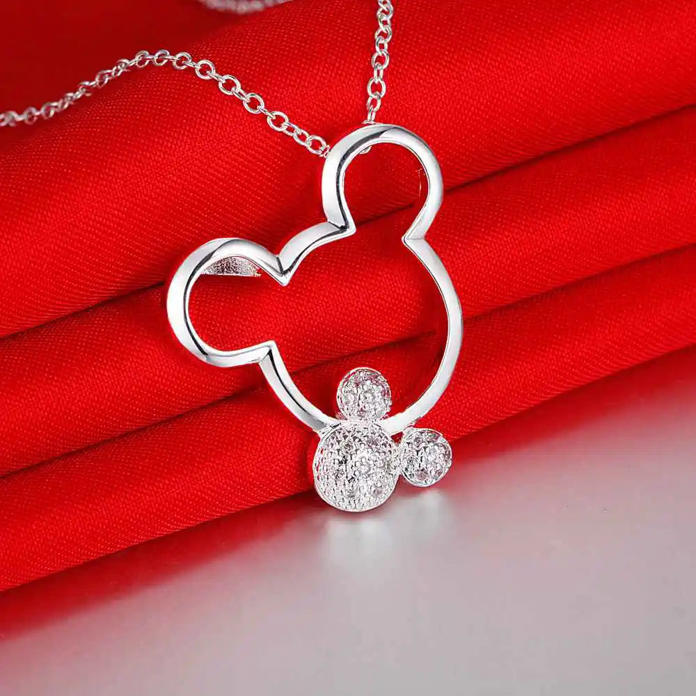 925 Sterling Silver Zircon Pendant Necklace - Elegant Women’s Jewelry Gift For Student Girlfriend And Wedding