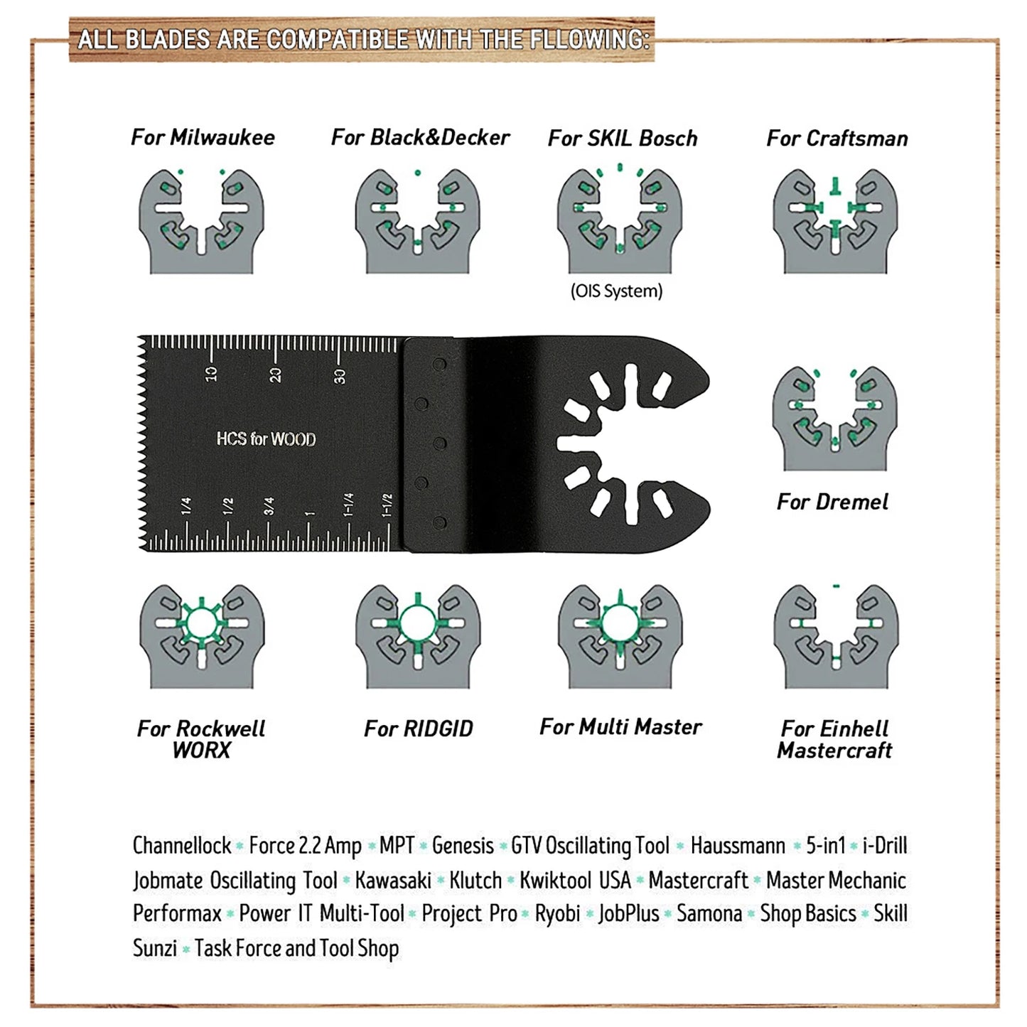 Oscillating Multi-Tool Saw Blades Set (10/60/100Pcs) – Fast Cutting Renovator Blades for Wood, Metal & Plastic Multi-Function Cutter Kit