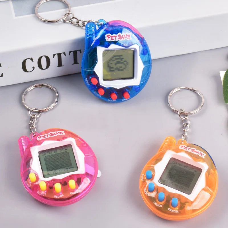 Transparent Electronic Tamagotchi – 168 Pets in One Virtual Cyber Digital Toy, Nostalgic Pixel Fun Play