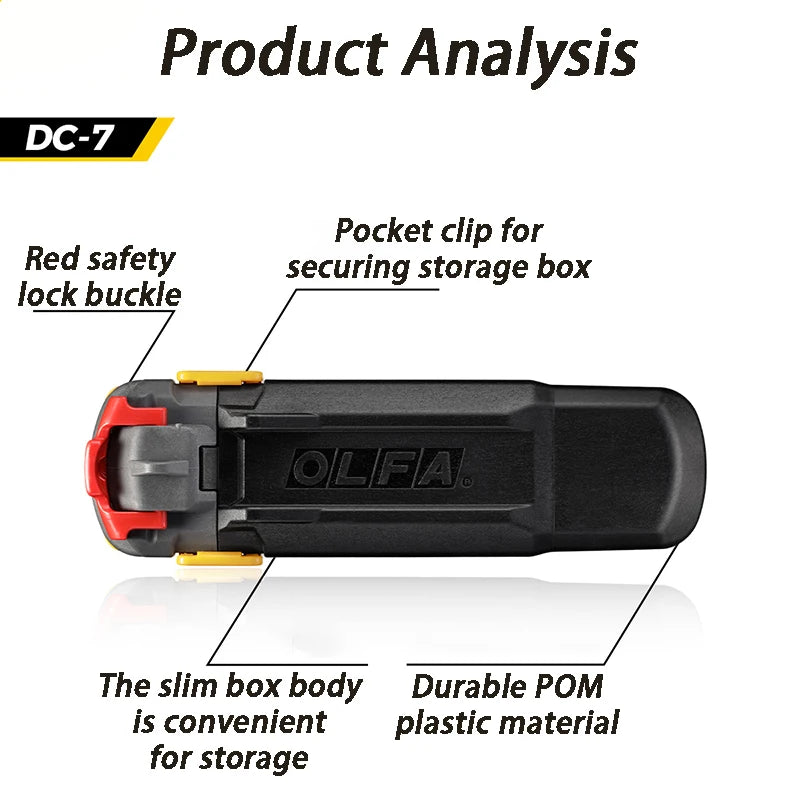 DC-7 Blade Storage & Disposal Box - Portable Safety Organizer for Thin Art Blades and Blade Handling