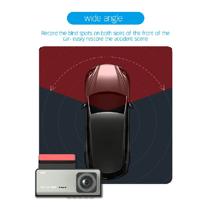 HD 1080P Car Dash Camera – 3-Channel Front, Inside & Rear View Recorder with Night Vision, Loop Recording, Black Box