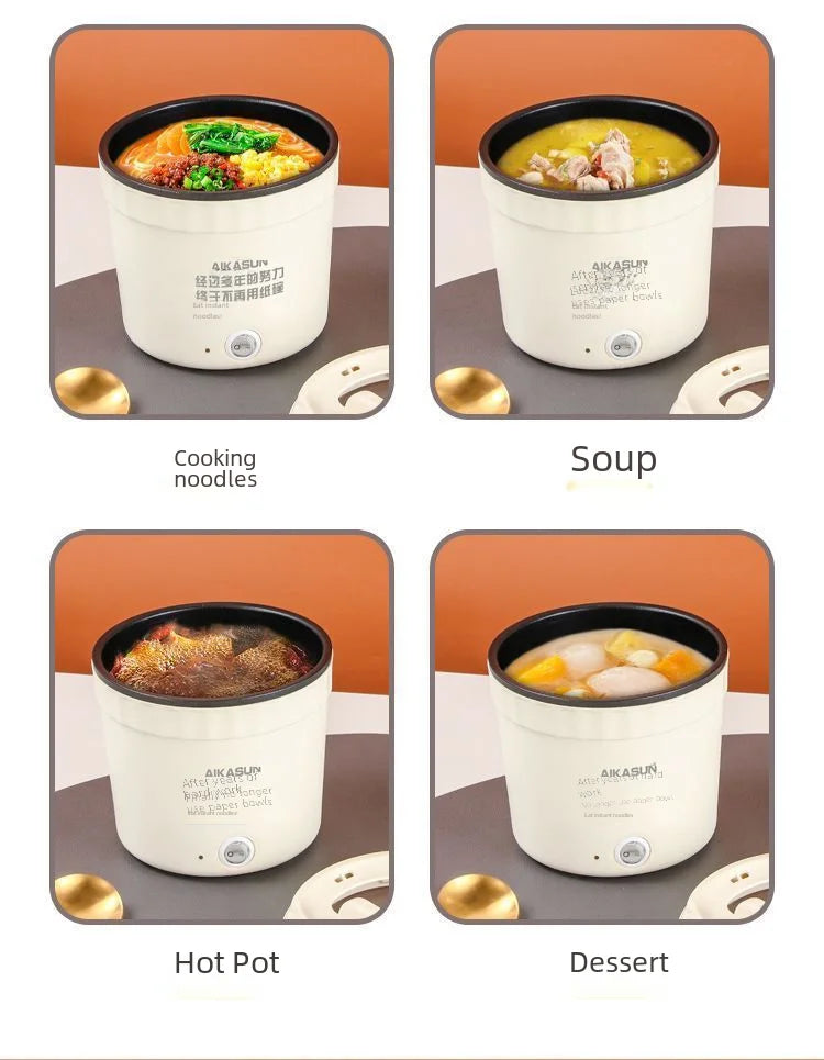 450W Mini Electric Cooking Pot – Multifunctional Rice Cooker, Hot Pot, Noodles, Porridge & Frying Pan