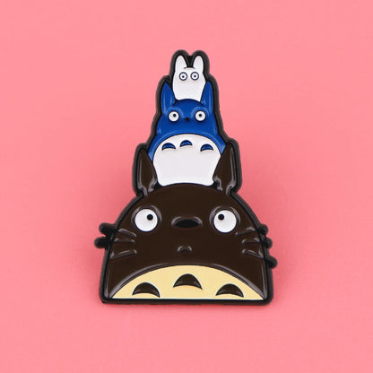 Grey Cat Enamel Pins 1-5PCS Set - Classic Anime Brooches for Backpacks, Bags & Fan Gifts