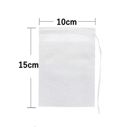 50/100PCS Disposable Tea Filter Bags - Non-Woven Empty Tea Infuser Pouches with String