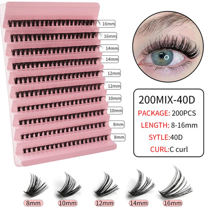 YSDO Premade Volume Fans Eyelash Extensions – 10/14 Rows Natural Mink Individual Cluster Lashes for Makeup
