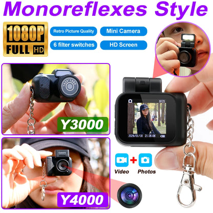 2025 New Mini DV Camera Y4000 HD 1080P – Portable Pocket Audio Video Recorder with Screen for Kids & Students