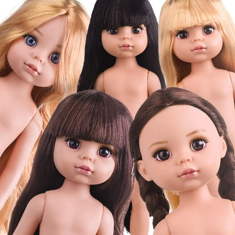 12-Inch Fashion Girl Doll - Blonde Hair, Brown Eyes & 3 Hair Colors Movable Doll Toy