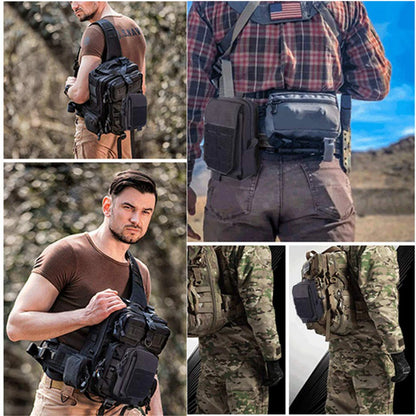 Tactical Molle Waist Bag: Military Outdoor Men's EDC Tool Organizer - Utility Gadget Vest Pack with Mobile Phone Case
