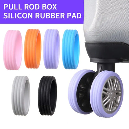 4/8PCS Travel Luggage Wheel Protectors — Noise-Reducing Caster Covers for Suitcase Trolley Boxes