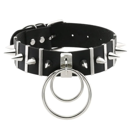 Harajuku Cosplay Rivet Star Punk Rock Gothic Collar — Sexy PU Leather Heart Cross Spike Choker Jewelry for Women
