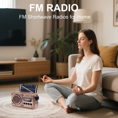 MD-499 Wireless Bluetooth Speaker — Full-Band FM Radio with MP3 Playback, Solar Charging & Emergency Power Function