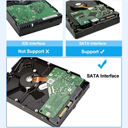 3.5 Inch USB 3.0 to SATA External Hard Drive Enclosure Case for SSD/HDD up to 10TB – PC & Laptop Compatible