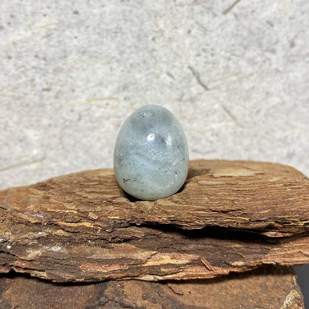 EG1-7 Mini Natural Stone Egg - Polished Meditation Fidget Stone for Stress Relief, Desk Decor, and Gifts
