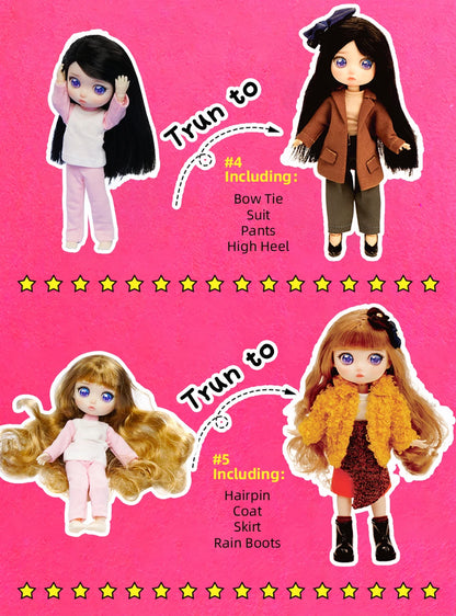 Lady Doolli 1/12 BJD Dolls Blind Box – 15cm Ob11 Mystery Anime Figure Toy, Kawaii Designer Gift