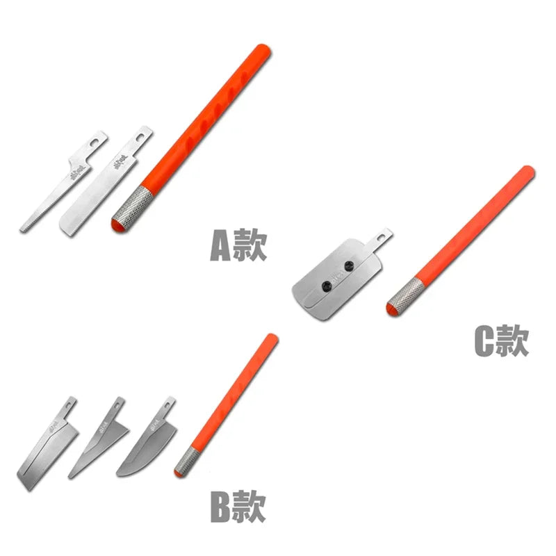 Hobby Model Craft Mini Hand Saw – 3 Blade Styles Etching Chip Saw for Model Building