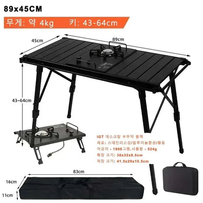 IGT Tactical Spliceable Table – Portable Outdoor Camping Table, Lightweight Aluminum Alloy for Picnic, Hiking & BBQ