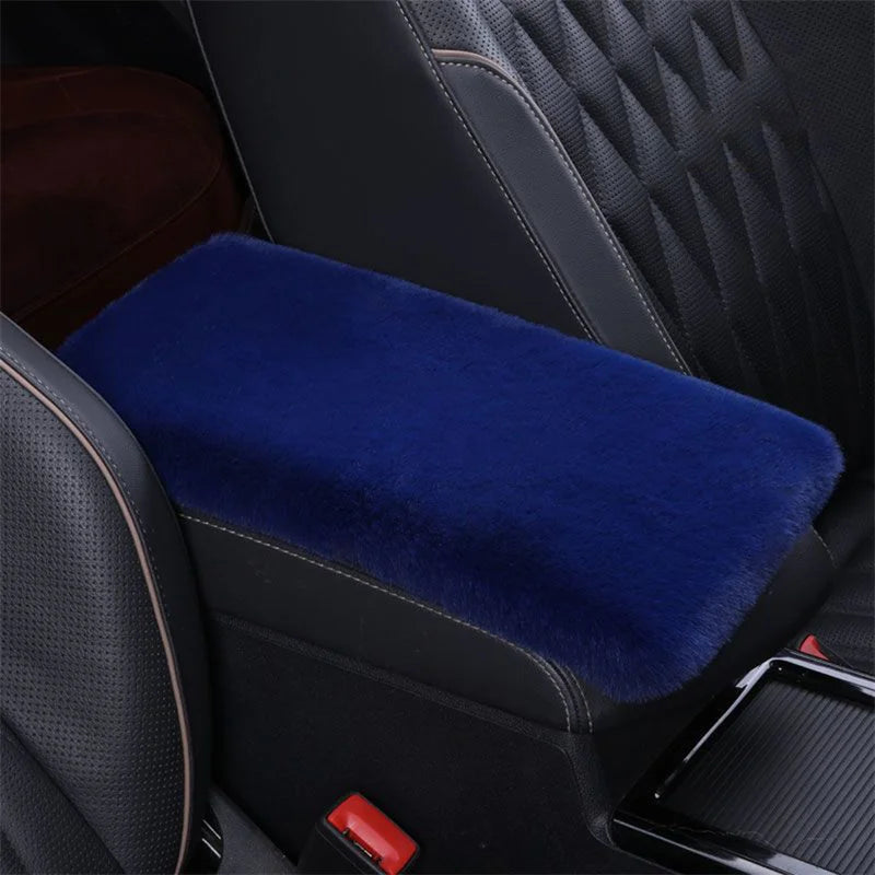 Cute Plush Car Armrest Cover – Warm Center Console Cushion Pad for Auto Interior Decor (Universal Fit)