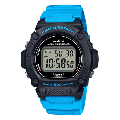Casio W-219H Men’s Digital Watch - 1/100-Second Stopwatch, Daily Alarm, Auto Calendar & 7-Year Battery Life