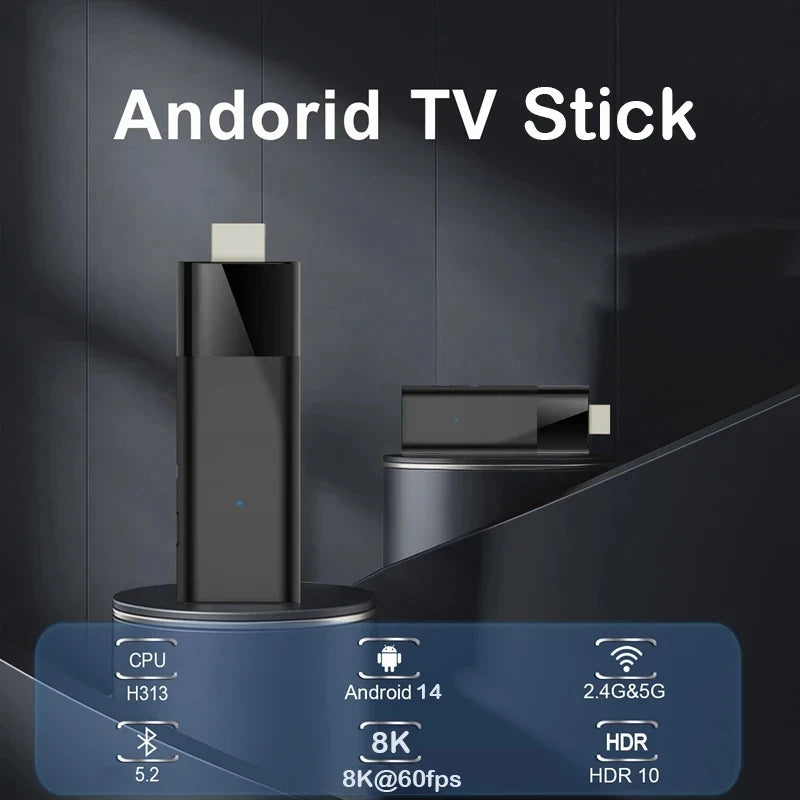 Q12 Mini TV Stick Android 14 – Quad-Core ATV Smart TV Box 4GB RAM 64GB/128GB ROM WiFi 2.4G & 5G Global Streaming